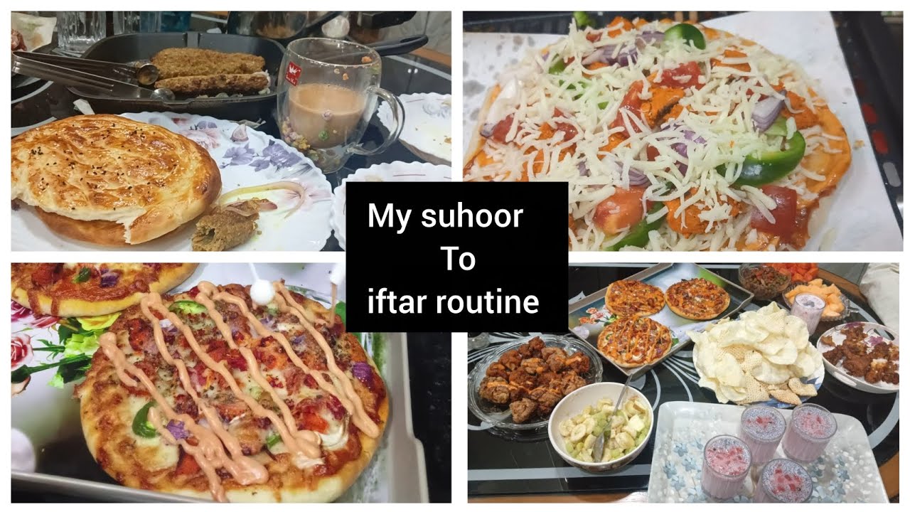 My suhoor to iftar routine|#food#chickenwings#homemadepizza.