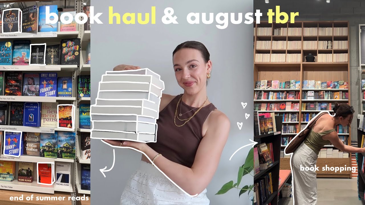 a HUGE book haul & my august TBR 📚☀️ book shopping, end of summer book reccomendations