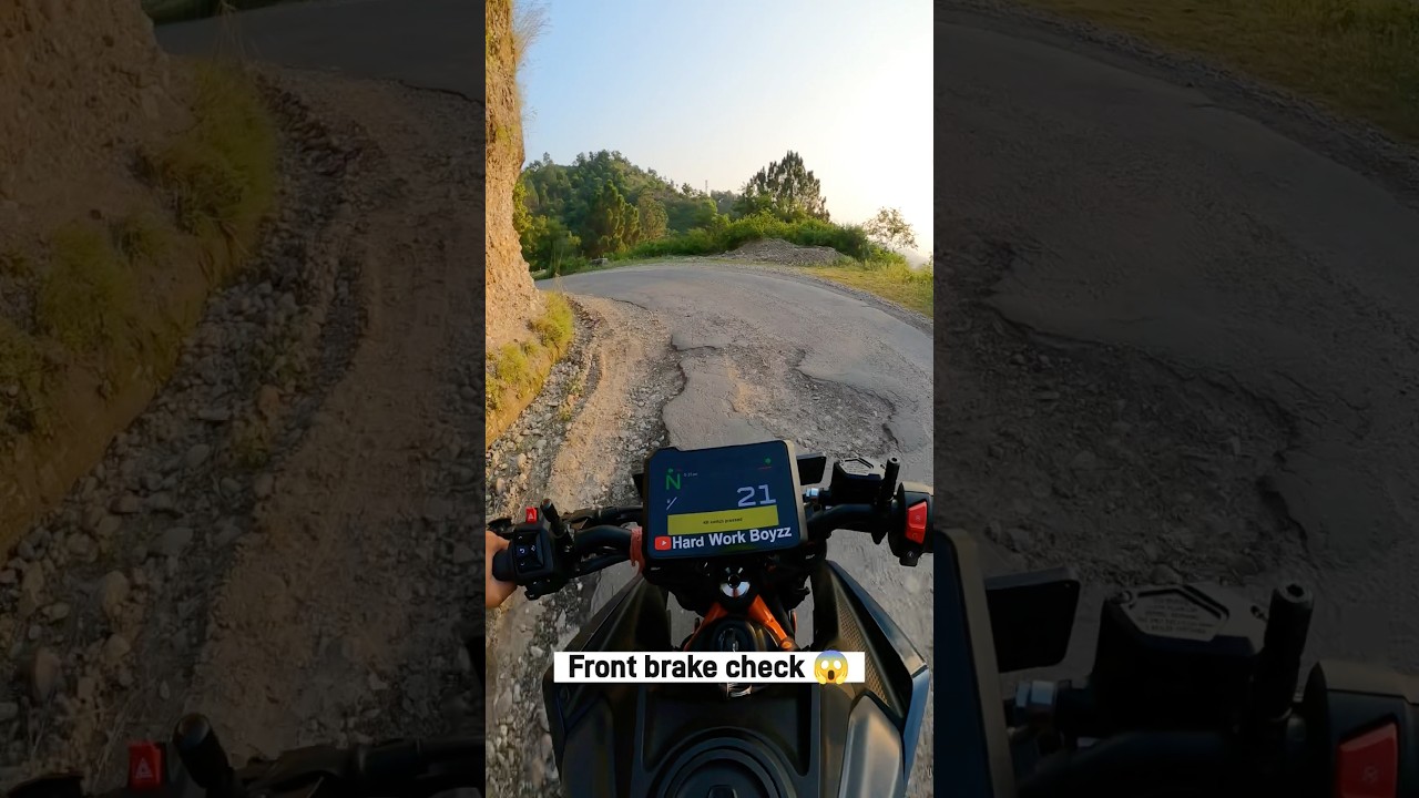 Duke 390 Front brake test 😨