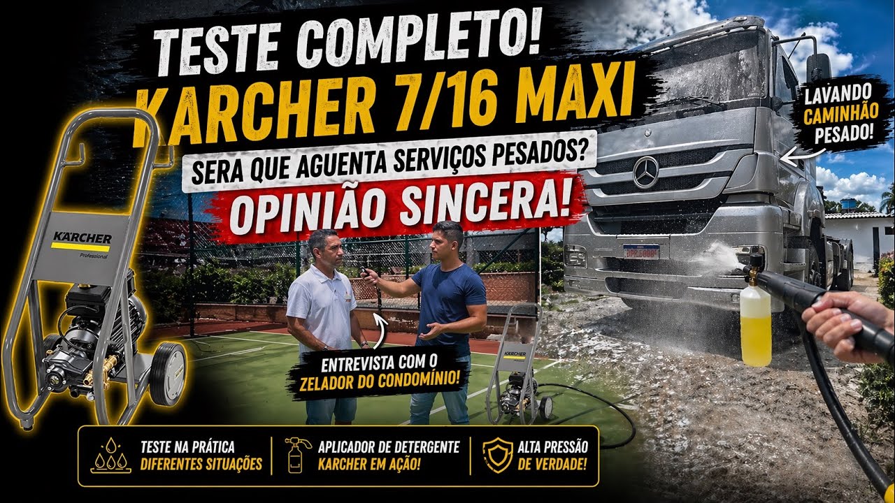 Teste COMPLETO e opinião TÉCNICA sobre a Kärcher HD 7/16 MAXI !  Será que vale a pena ?