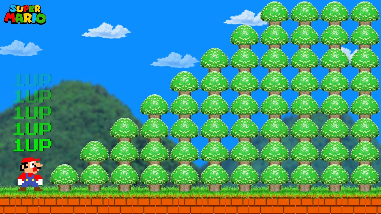 Can Mario Collect 9999 1-Up Mushrooms When Super Mario Bros Looks Realistic