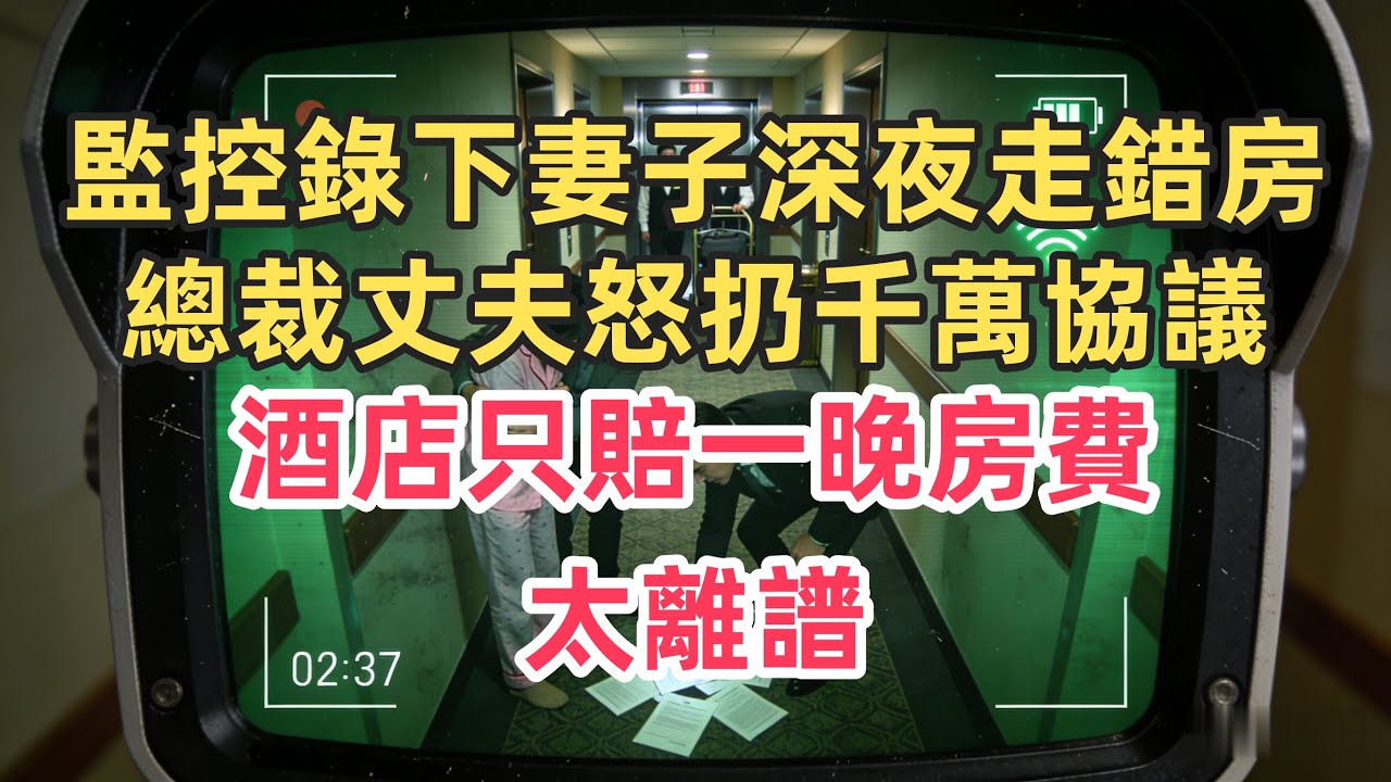 監控錄下妻子深夜走錯房！總裁丈夫怒扔千萬協議，酒店只賠一晚房費太離譜