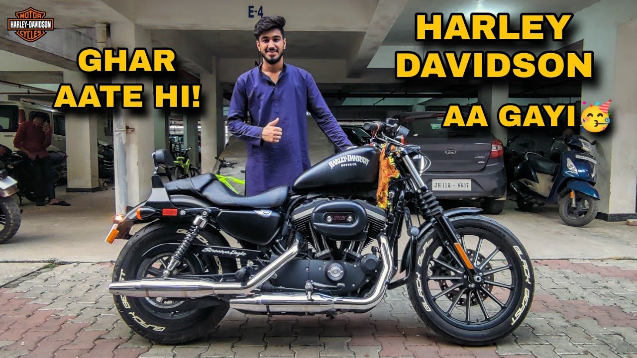 Finally ghar aate hi HARLEY DAVIDSON IRON 883 bhi leli! Khatarnak Sound krti hai ye to! #MxK