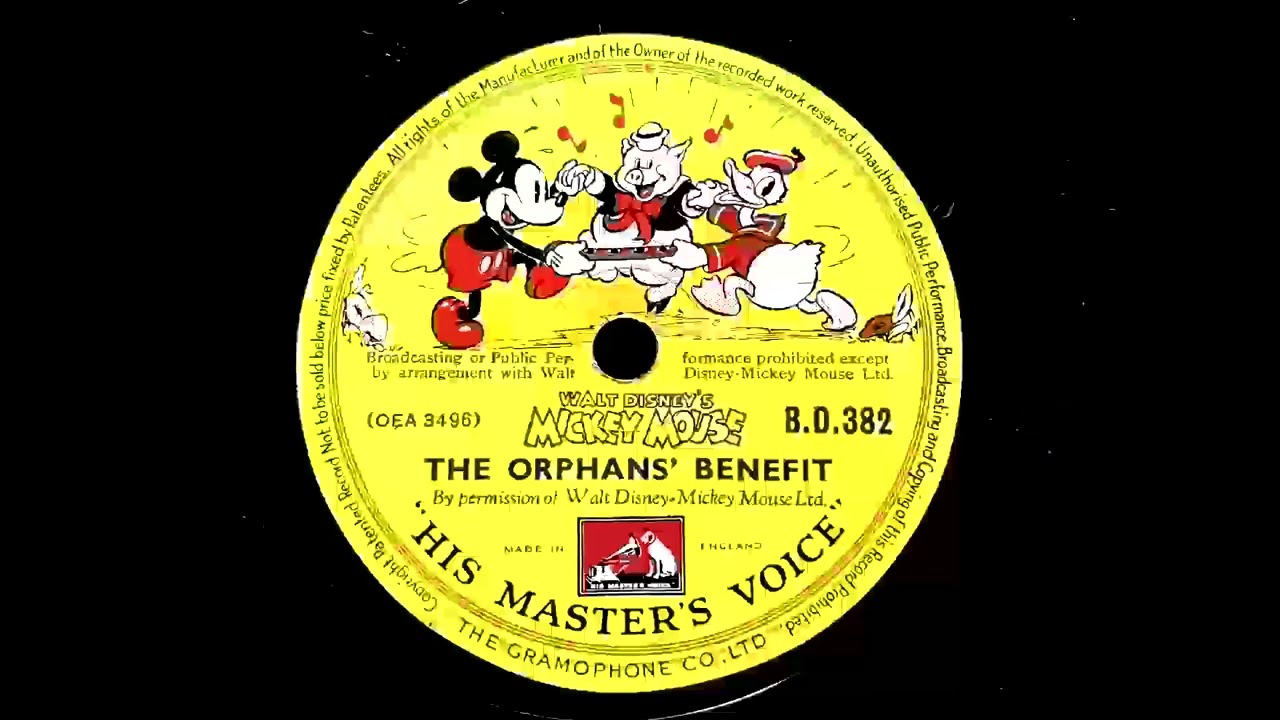 1936 MICKEY MOUSE - The Orphans Benefit HMV 10