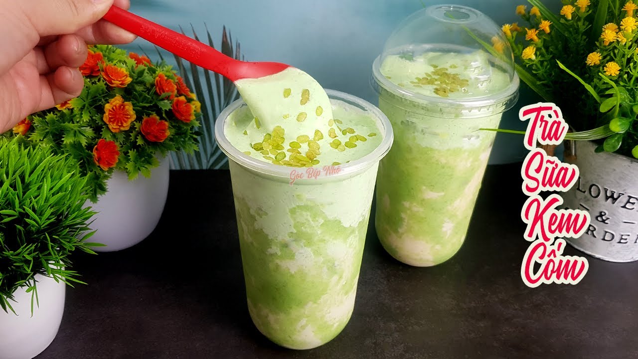 Mách bạn cách làm Trà Sữa Kem Cốm hot trend béo thơm siêu ngon| Góc Bếp Nhỏ