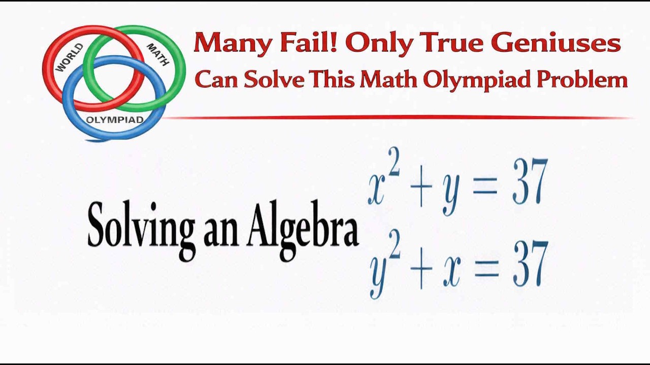 Only MATH Geniuses Can Solve This Problem?