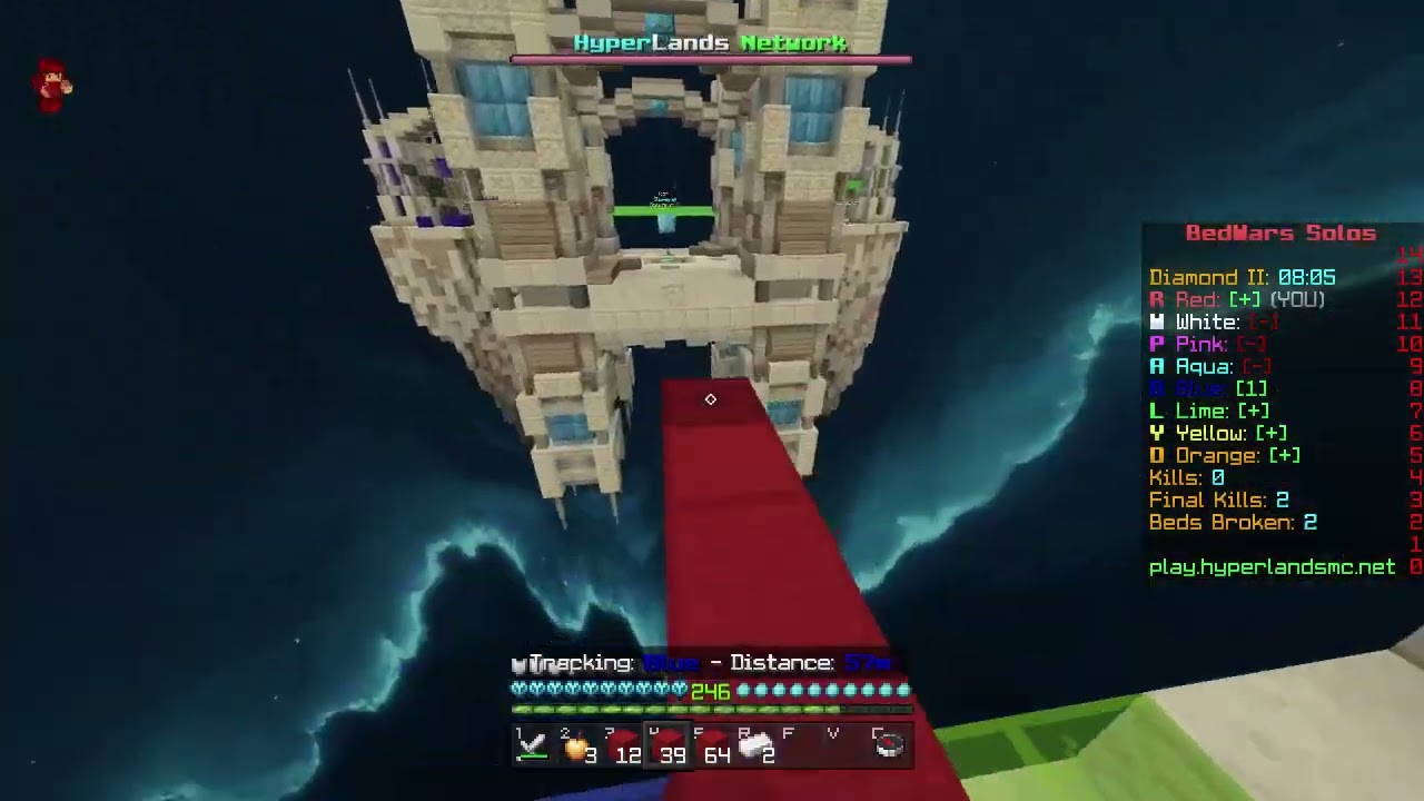 HyperLands Uncut Bedwars match (Winstreak Clip)