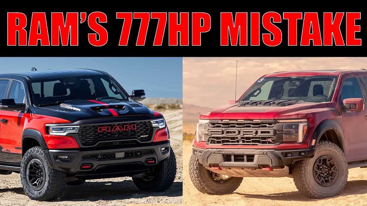 2027 Ram SRT TRX против Ford Raptor R: 777 л.с., и он всё равно проигрывает!