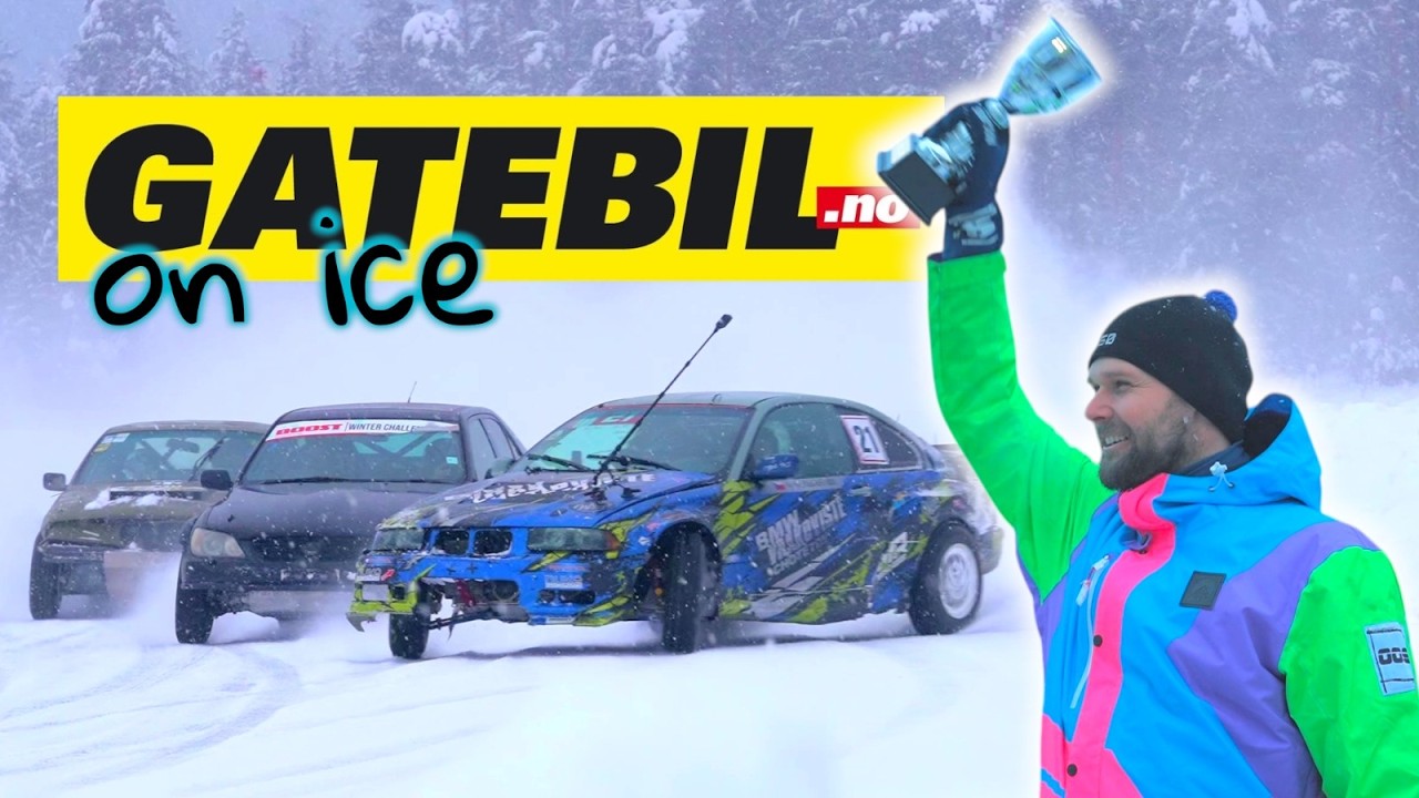 DRIFT NA ZAMRZL&Eacute;M JEZEŘE! | Gatebil Ice Drift Norway
