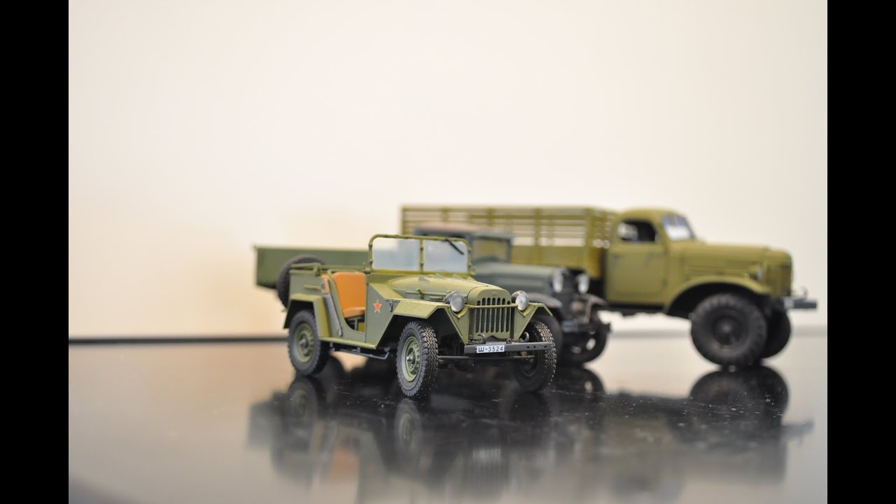 Обзор стендовой модели автомобиля ГАЗ-67Б Trumpeter kit