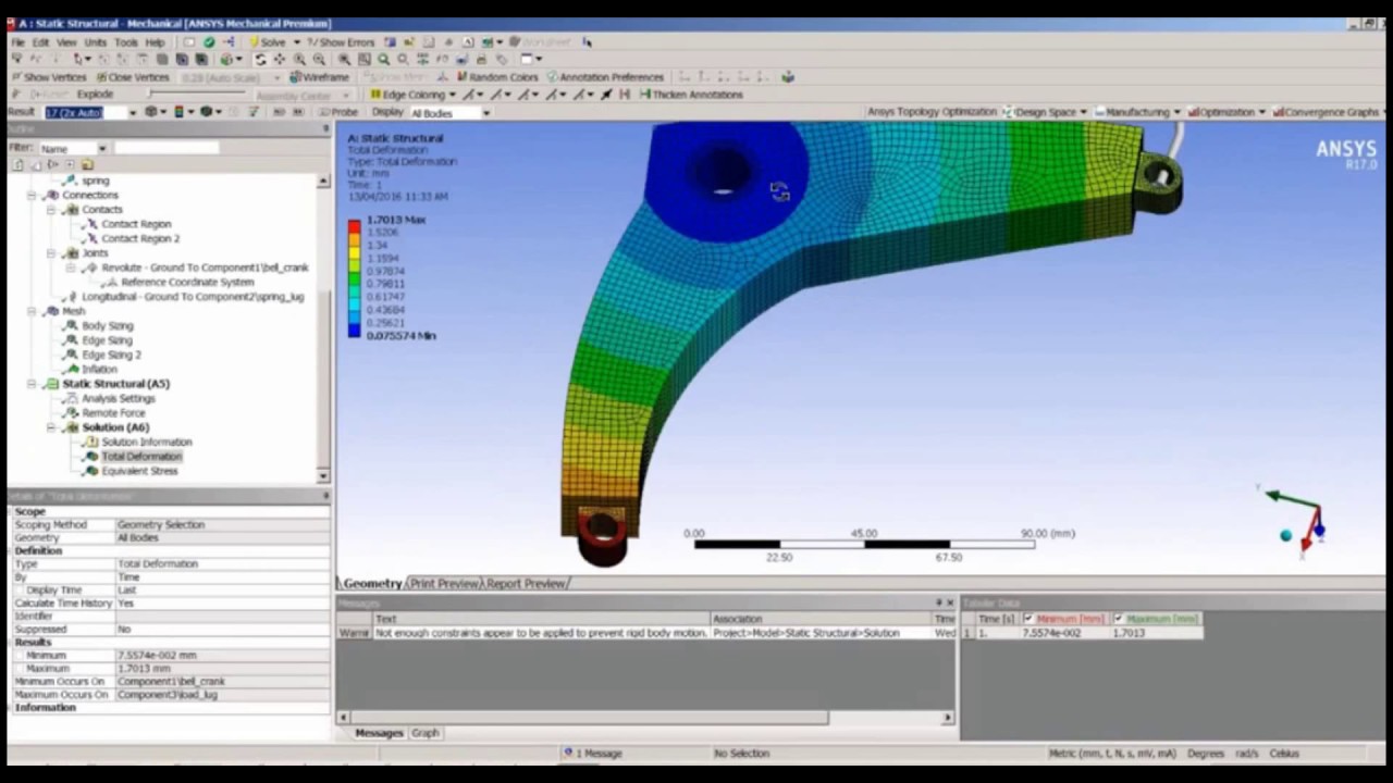 Topology Optimization in Ansys using ACT Ansys optimization extension