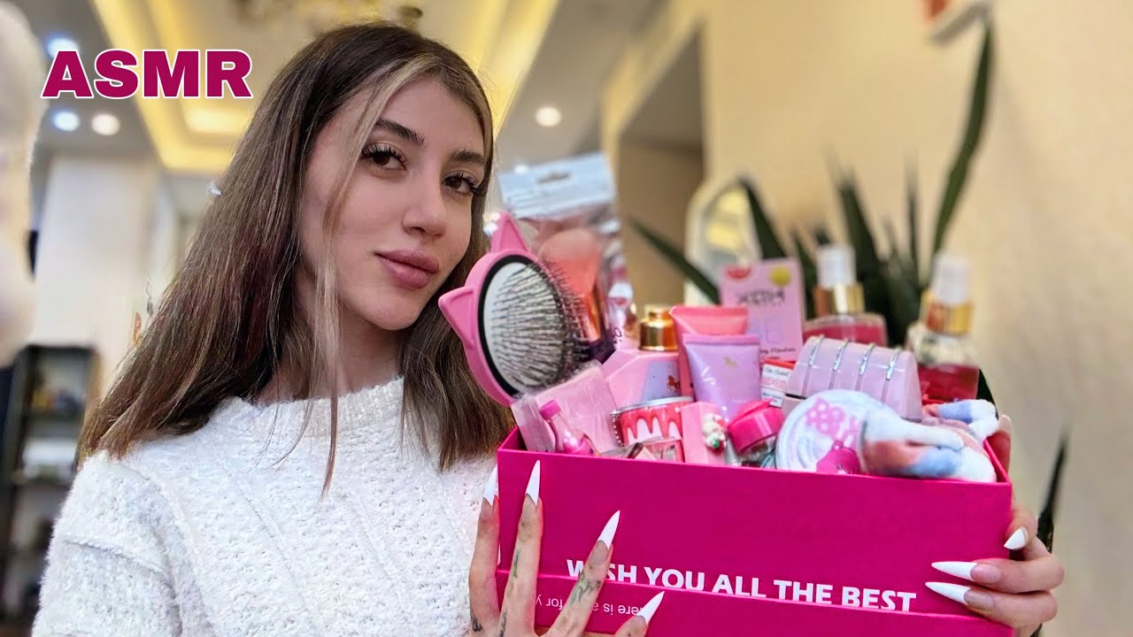 ASMR/ pinky cosmetics 🎀🩷 ای اس ام ار صورتی