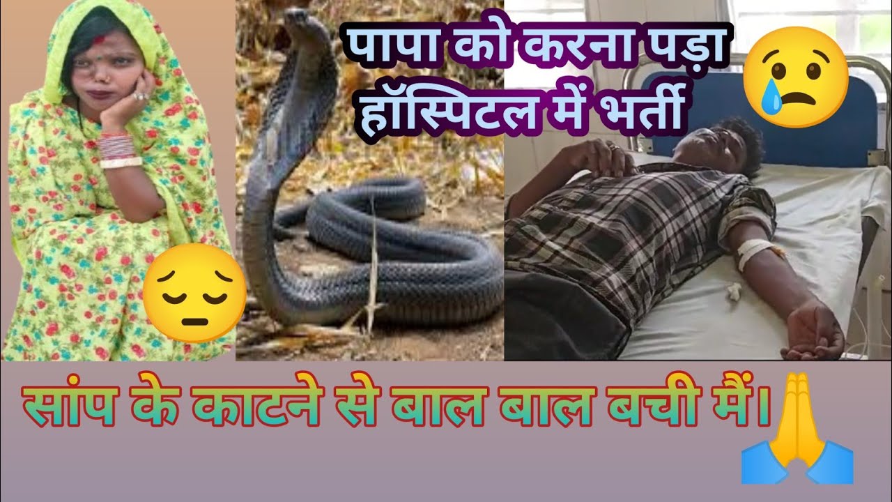 सांप के काटने से बाल बाल बची मैं, पापा को हॉस्पिटल में एडमिट होना पड़ा@MuniyaBasforMB #vlog#video