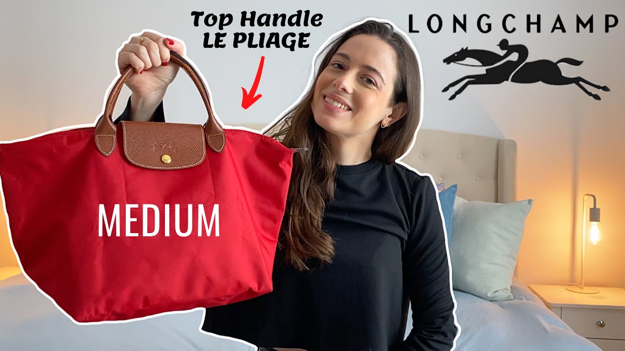 Обзор сумки-тоут Longchamp Le Pliage Medium с верхней ручкой | L'Original | WFIMB | Износ | Лучша...