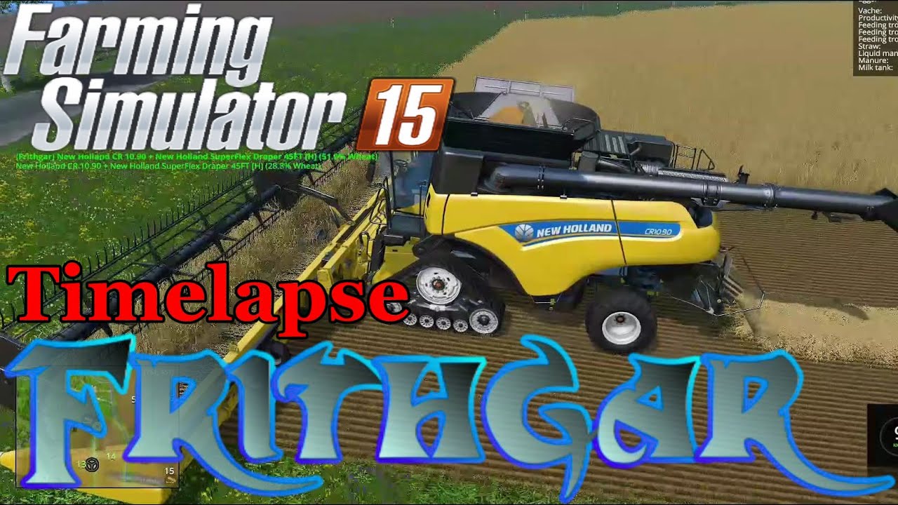 FS15 Timelapse Episode 17: First Big Harvest With CR10.90
