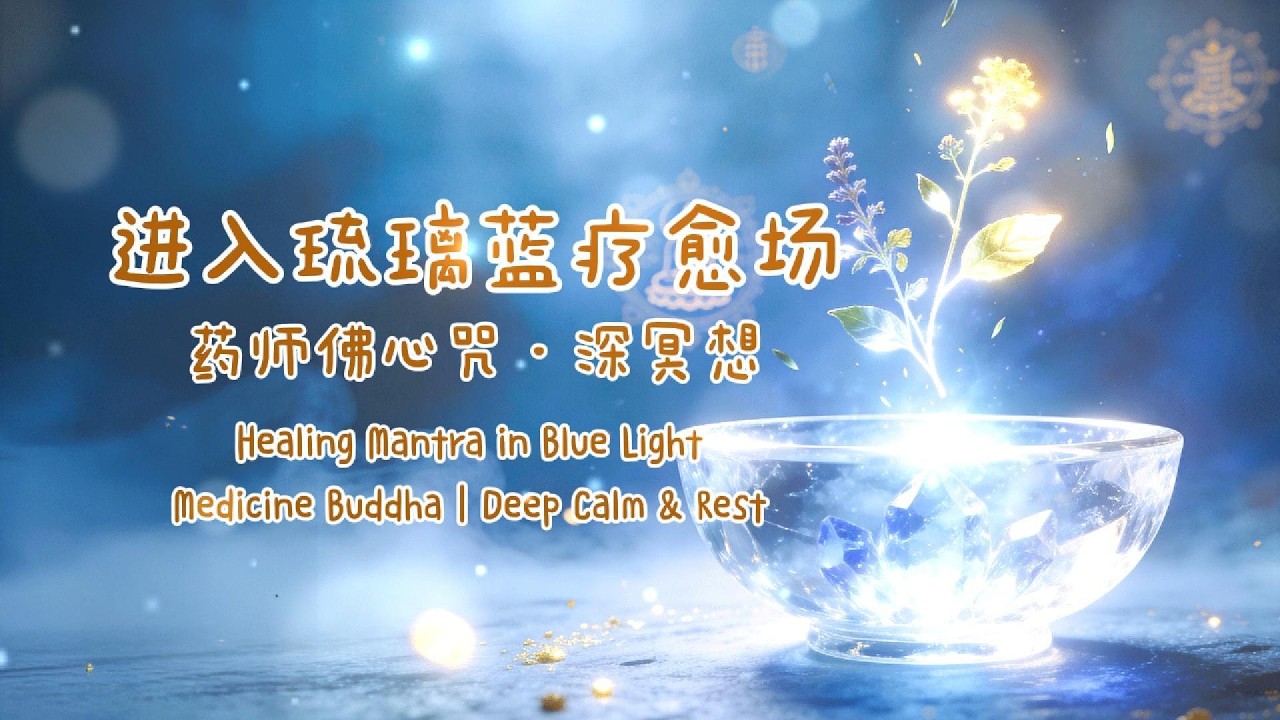 Healing Mantra in Blue Light | Medicine Buddha | Deep Calm & Rest 进入琉璃蓝疗愈场｜药师佛心咒・深冥想 #药师佛心咒 #mantra