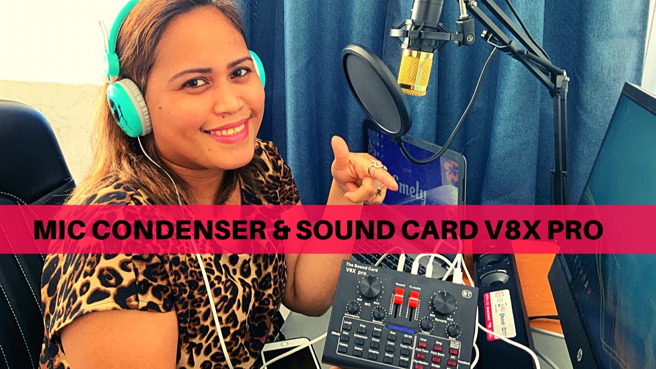 How to Set-up V8X PRO Sound Card and BM800 Mic Condenser Kit | Testing and Guide English Version