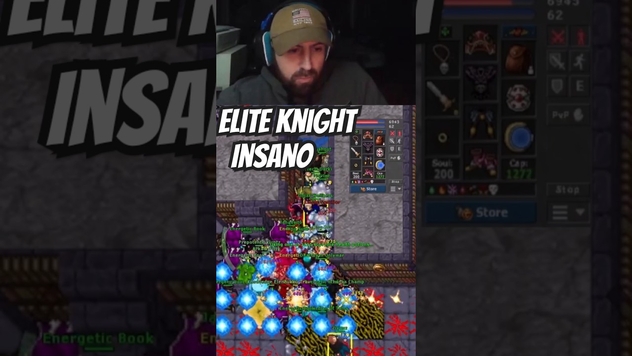 O PODER de TANKAR do elite KNIGHT NO TIBIA #tibia2025