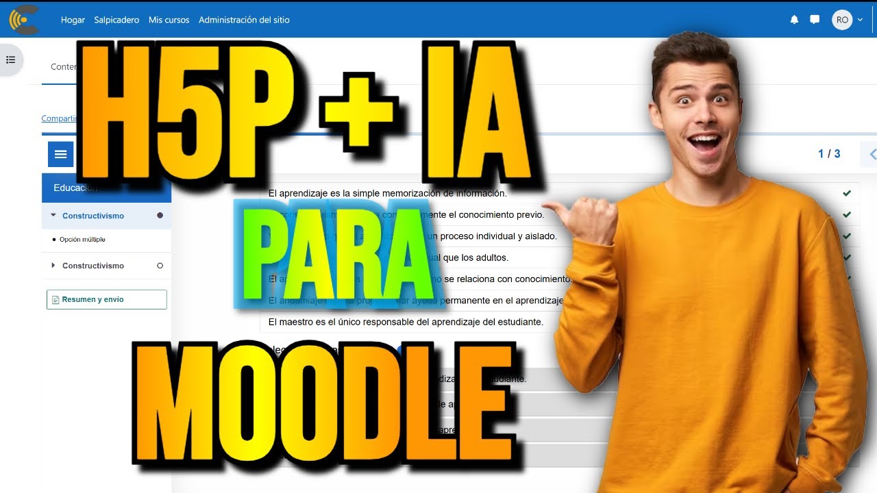 H5P + IA en Moodle: Genera Preguntas Automáticas en Segundos 🧠✨