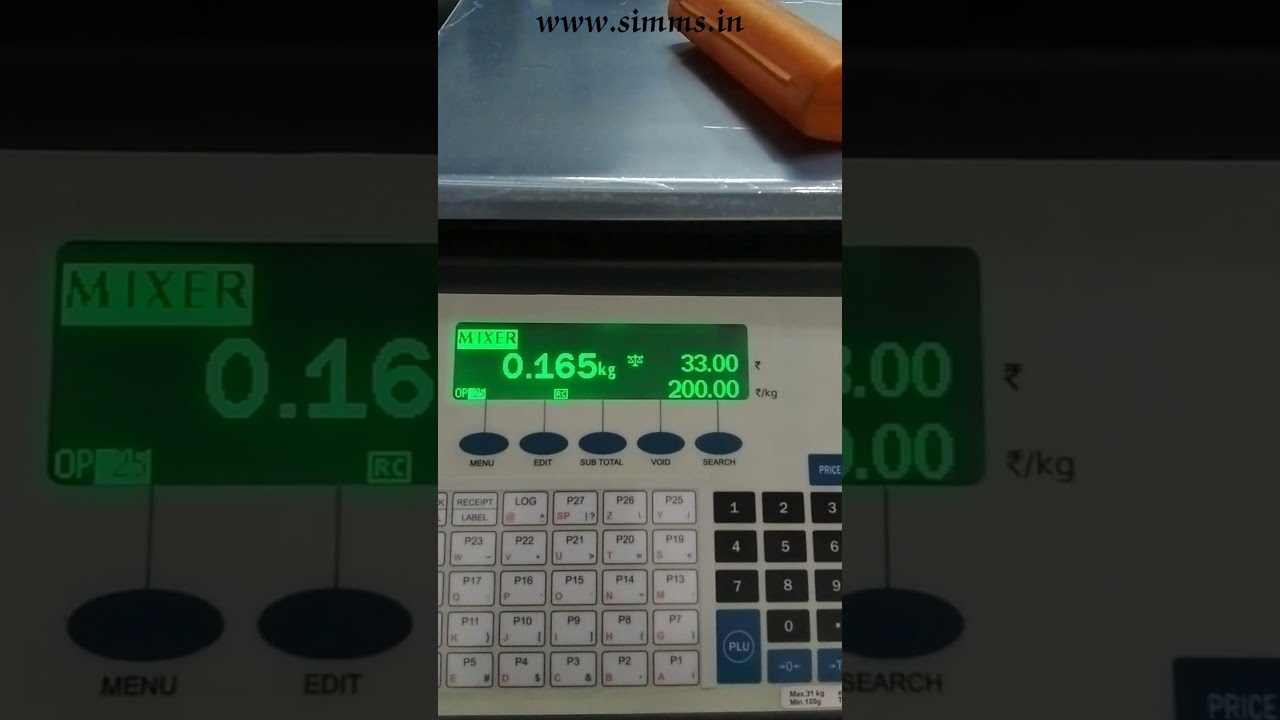 Essae SI-810PR Receipt Printing Weighing Scale Demo Configuration in Tamil - www.simms.in