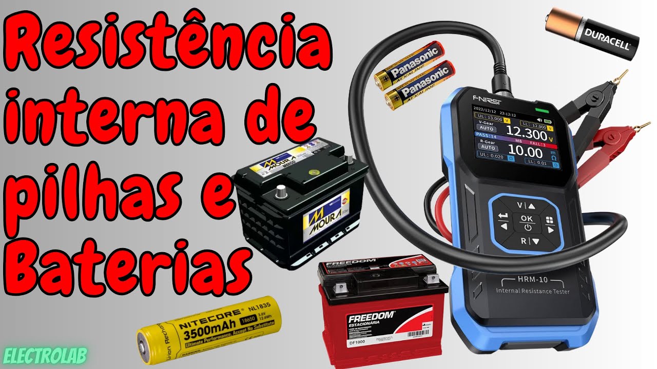 Teste a saúde das Pilhas e Baterias (qualquer tipo)! Medidor de Resistência Interna FNIRSI HRM-10⚡🔋