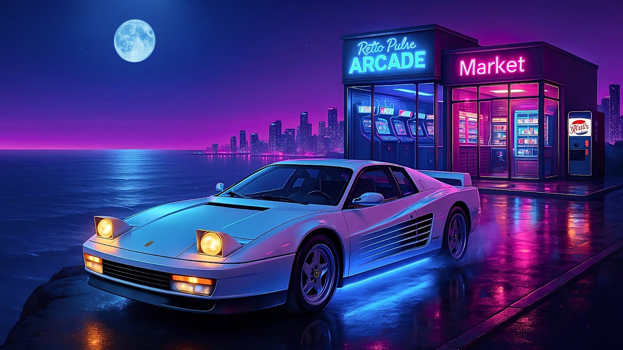 80s Synthwave & Retrowave Mix | Neon Miami Night Drive | Midnight Arcade