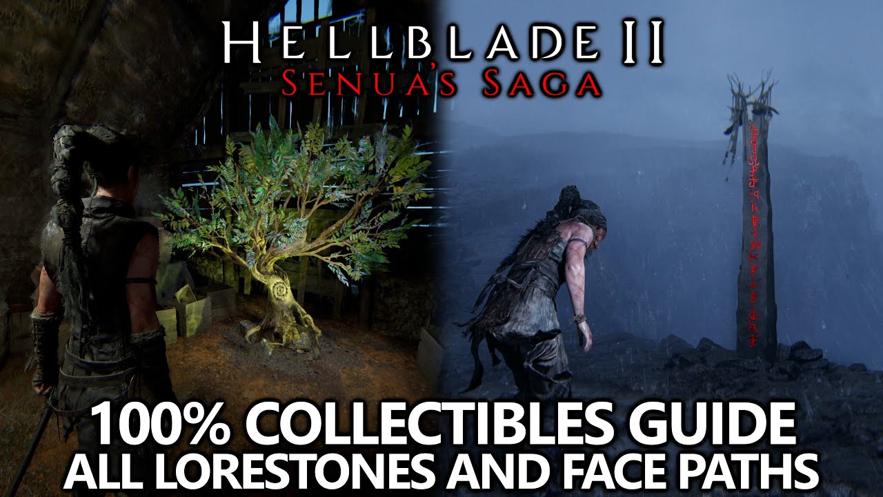 Hellblade 2 - All Collectibles Guide - All 35 Lorestones and Face Paths / Trees Locations for 100%