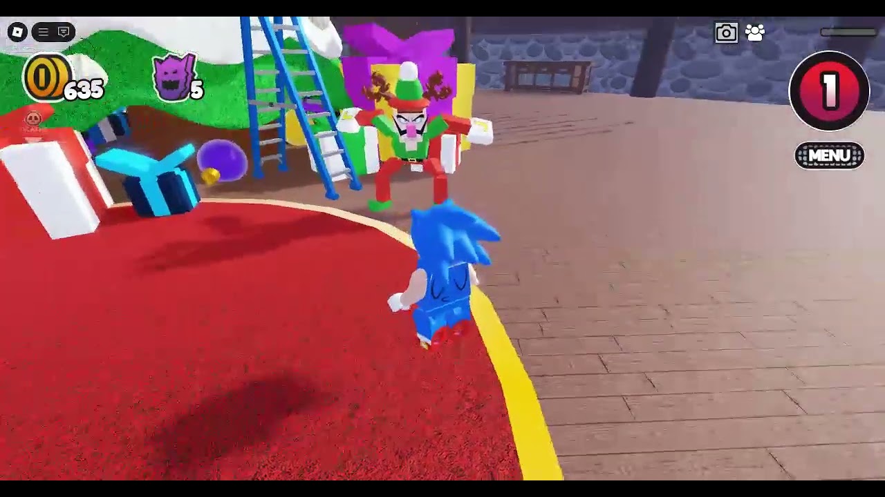 Boss Rush Джека Блэка в Roblox: Соник против Санты Варио и эльфа Валуиджи