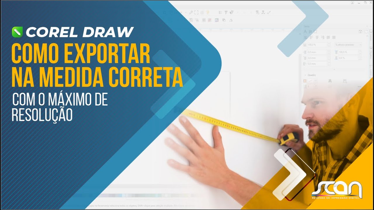Como exportar  na medida correta com o máximo de resolução usando o Corel Draw.