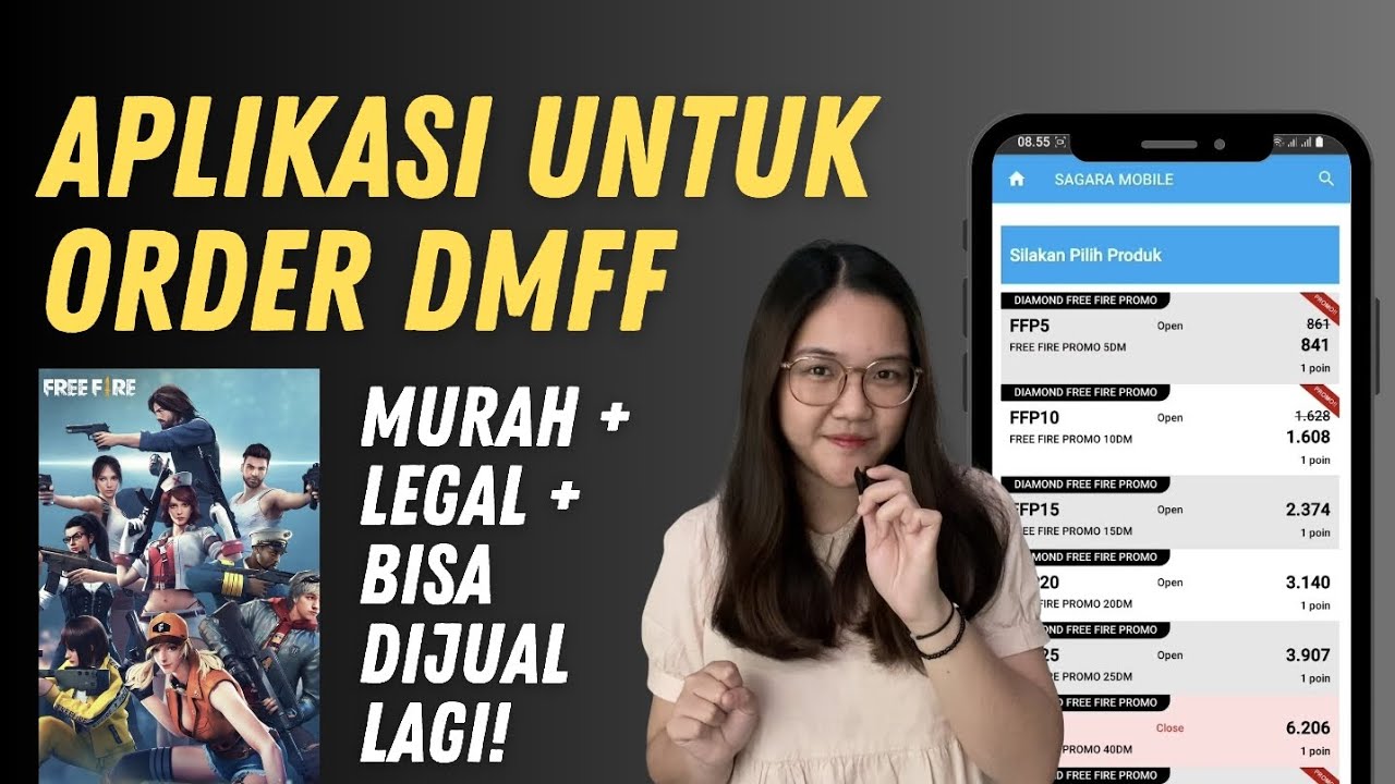Aplikasi untuk order dmff murah dan legal - bisa untuk jualan diamond freefire