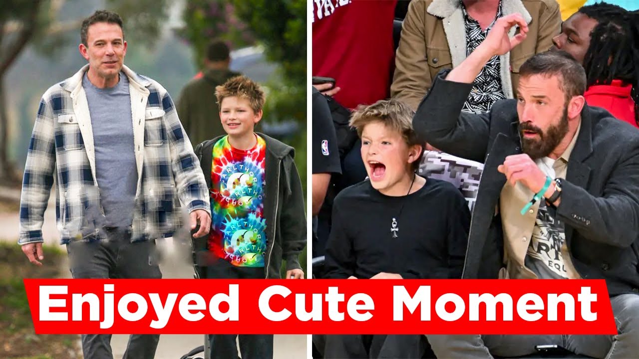 Ben Affleck And Son Samuel Enjoyed Cute Moment On The Los Angeles Lakers Courtside