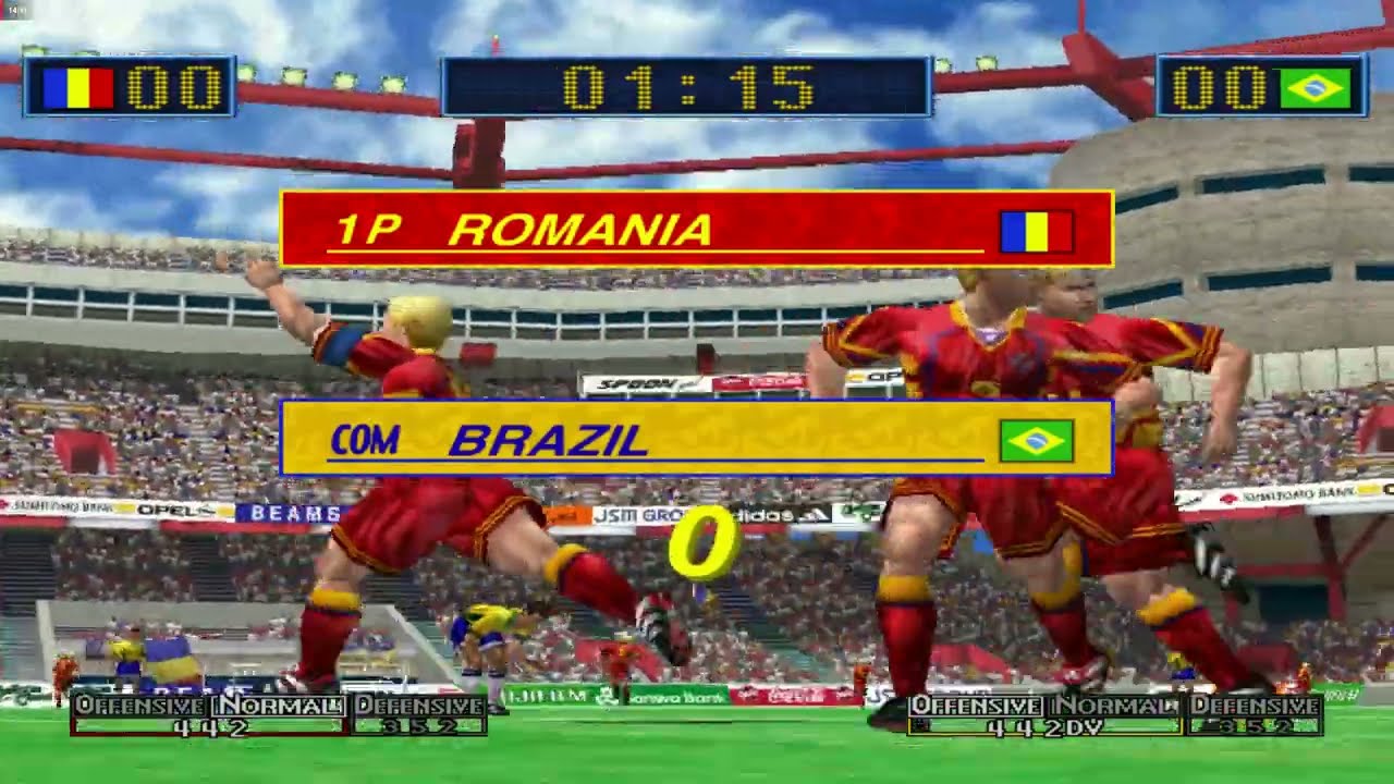 Virtua Striker 2 ver. 2000.1 - ROMANIA Playthrough - Arcade Mode - Bonus Golden Hair
