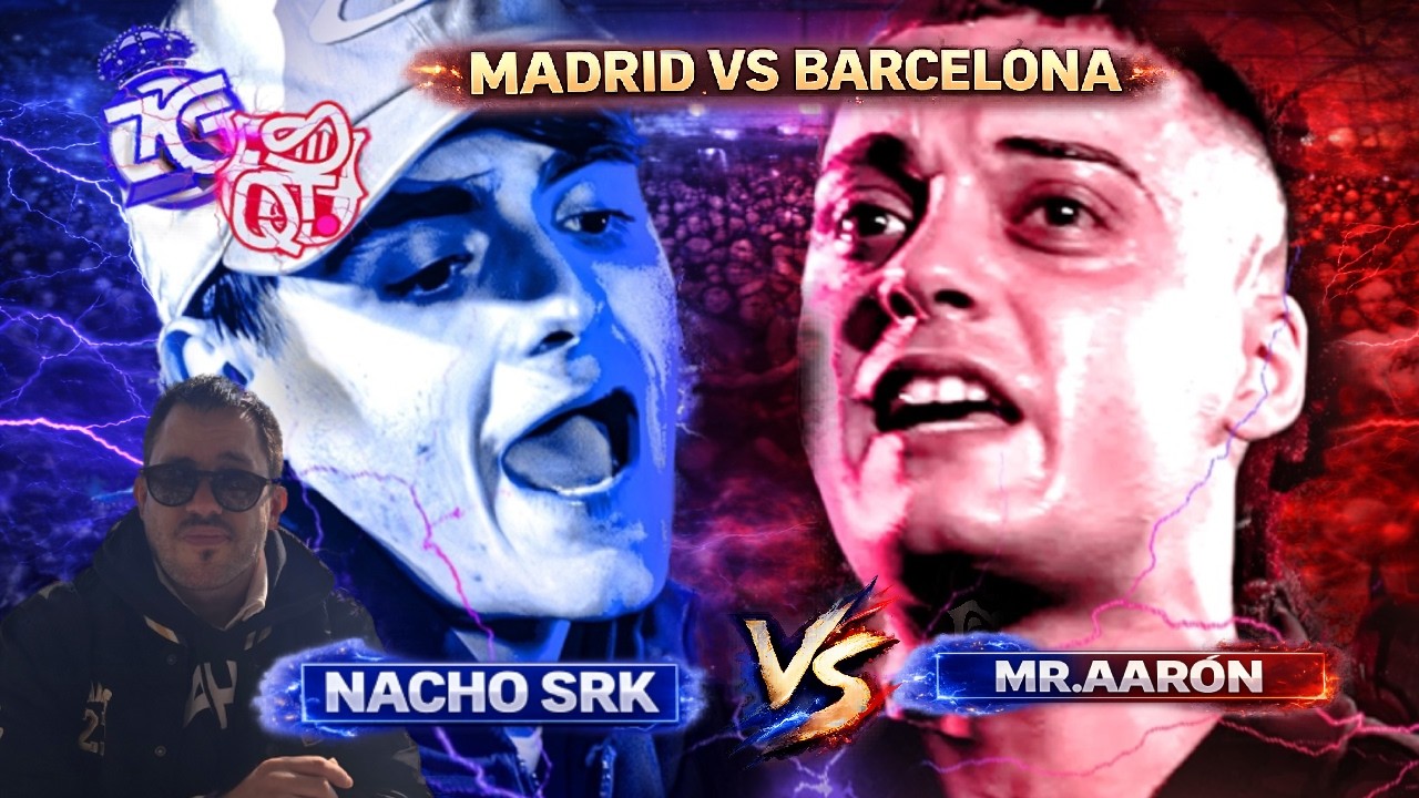 ¿LA MEJOR BATALLA DE PLAZA? 🎤 Mr. Aaron vs Nacho SRK!!  madrid vs barcelona EL CLASICO