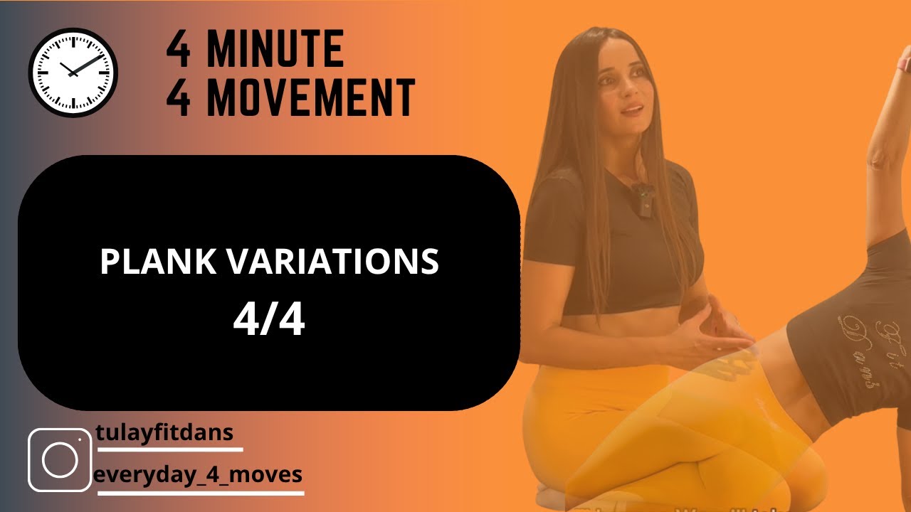 4 MIN 4 PLANK VARIATIONS | Yan Karın Bölgeni ve Omuzlarını Güçlendir 4/4 | tulayfitdans 