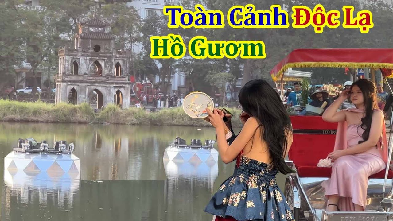 To&agrave;n Cảnh Độc Lạ Chưa Từng Thấy Tr&ecirc;n Hồ Gươm Cuối Tuần - Ho Guom Lake