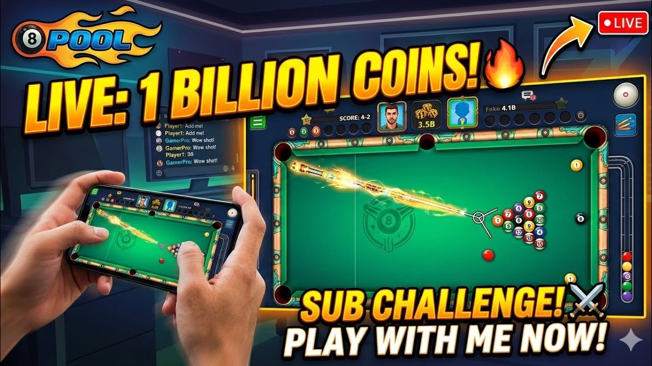 🎱 8 Ball Pool Live: Road to 1 Billion Coins! 💰 (No Mercy)