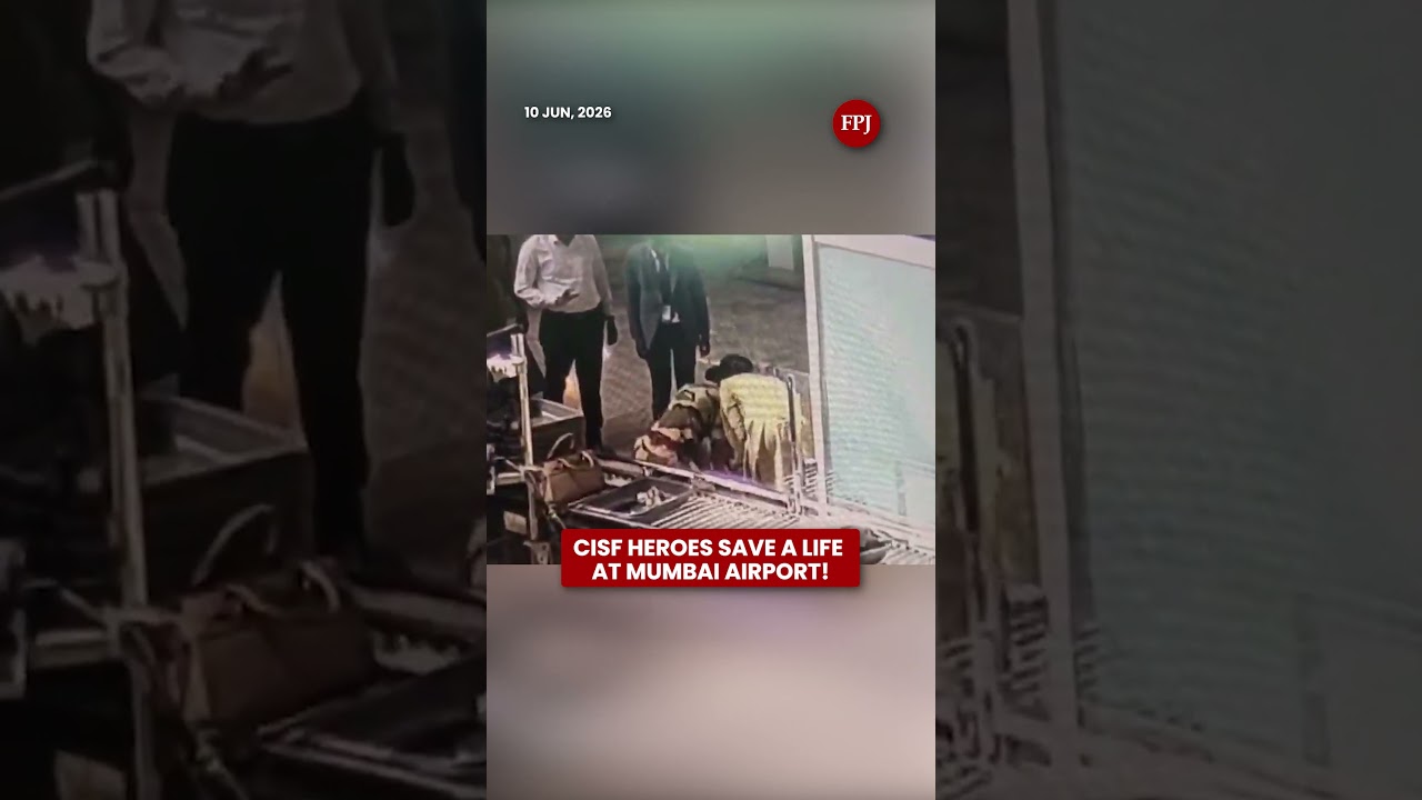 CISF Officers Save A Life At Mumbai Airport! 🚨👏 #cisf