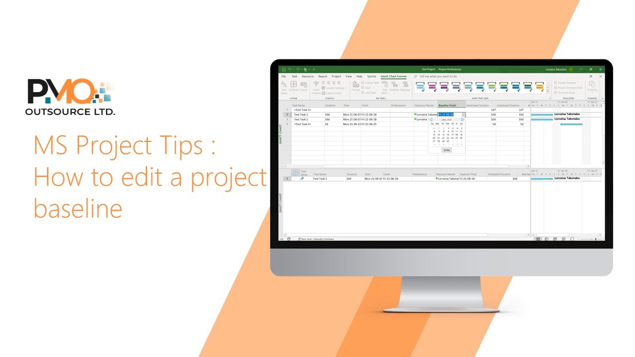 MS Project How to edit a project baseline