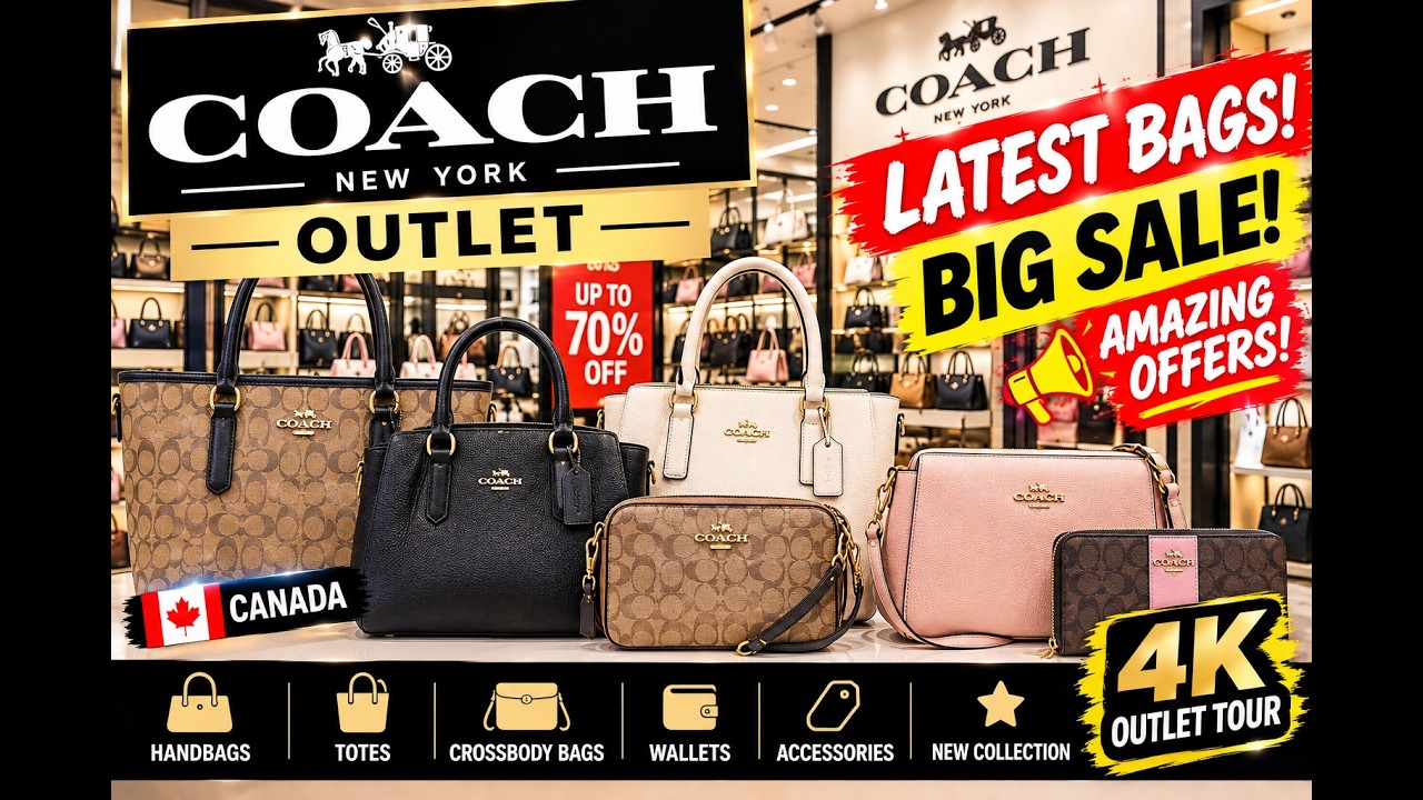 Coach Outlet 🇨🇦 | LATEST Handbag Collection & BIG SALE | Amazing Offers | 4K Tour
