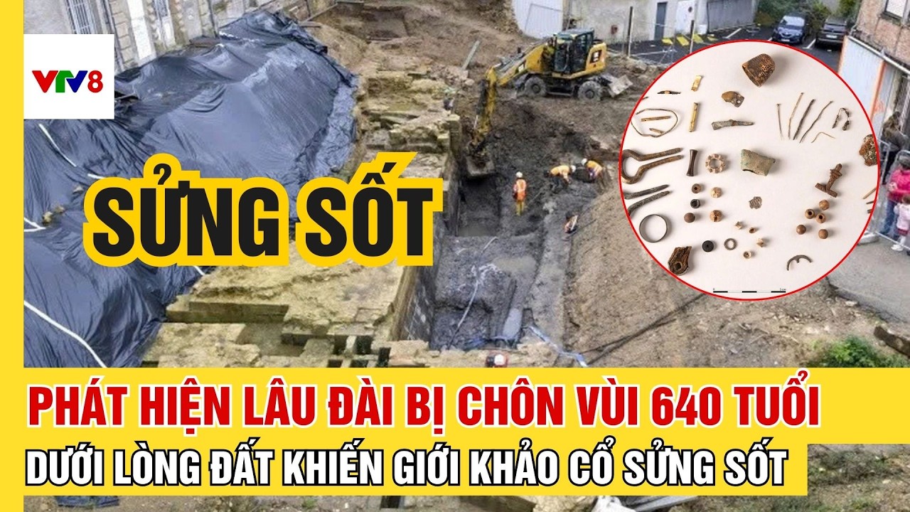 Phát hiện lâu đài 640 tuổi bị chôn vùi ở Pháp khiến giới khảo cổ sửng sốt