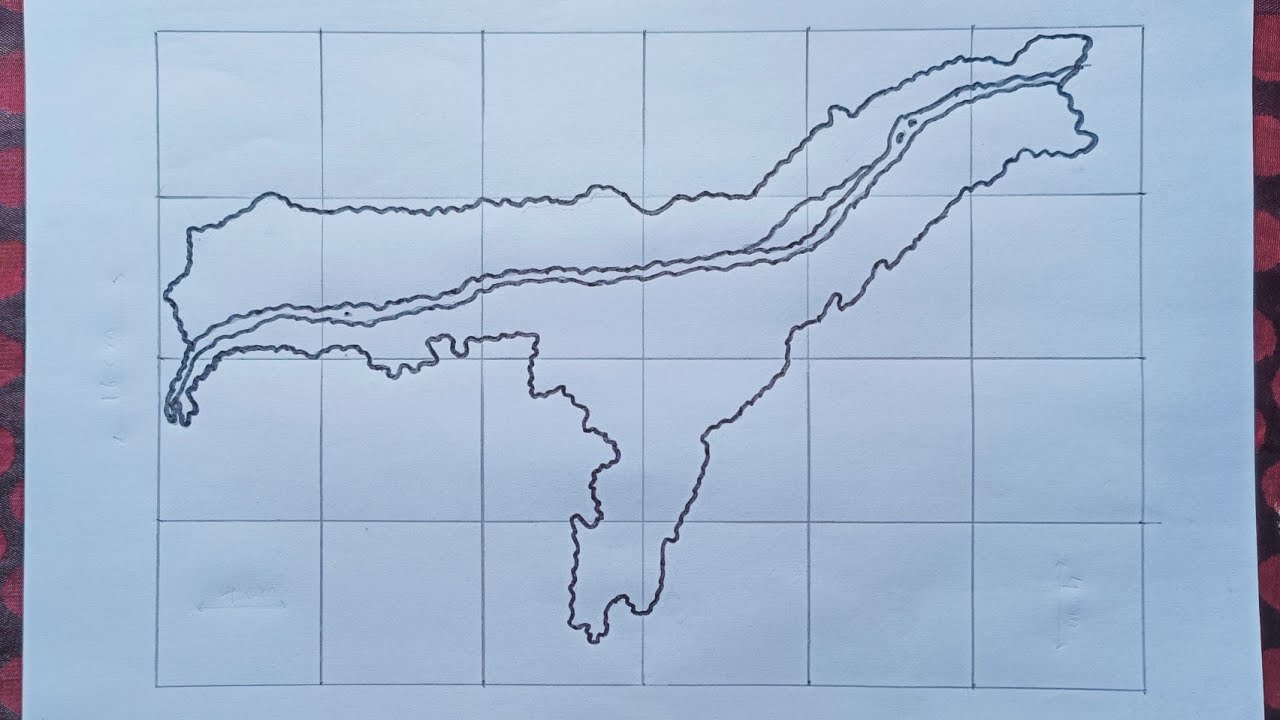 Assam map drawing easy tricks || Assam map drawing @SBARTS234