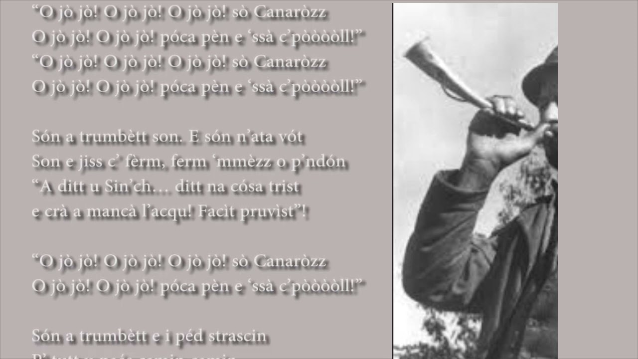 A TRUMBETT CANNAROZZ  ( O JO' JO')  -  CANZONE POESIA