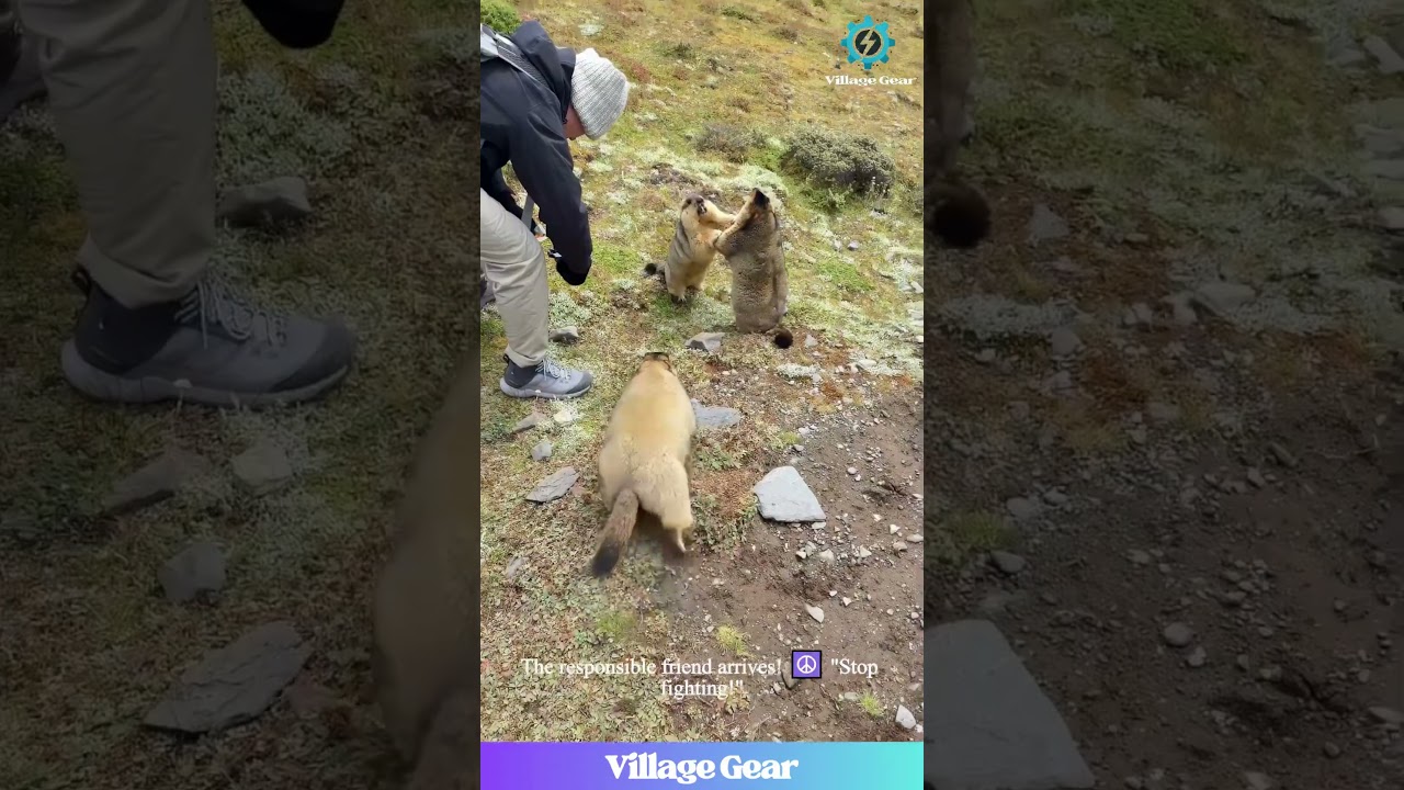 This Marmot Drama is Better Than Reality TV! 😂 The Peacemaker is the REAL MVP! #funny #marmot