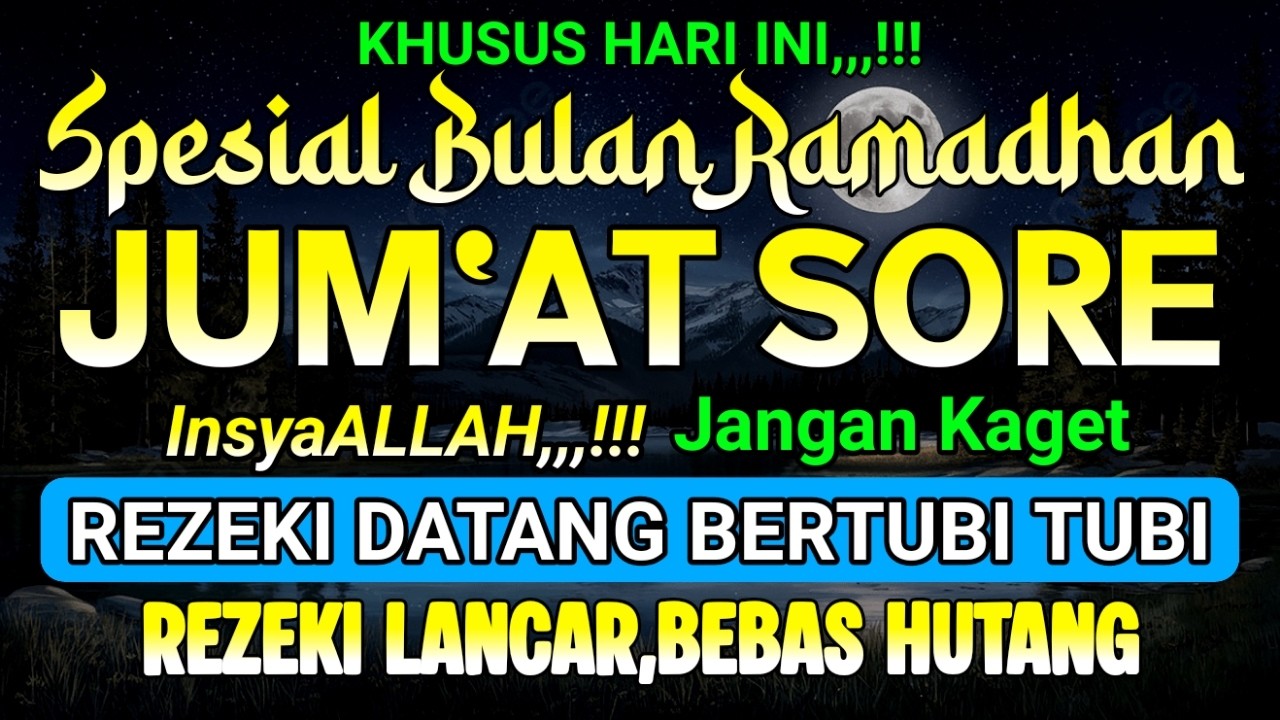 langsung dikabulkan,,,! cukup putar sekali dan dengarkan, 100 ribu malaikat turun ! rezeki lancar