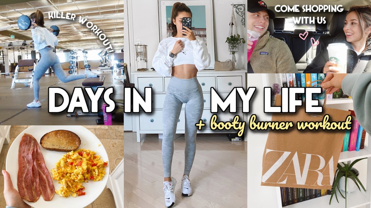 BOOTY BURNER WORKOUT, SHOPPING WITH MY BF, & A ZARA HAUL | Vlog