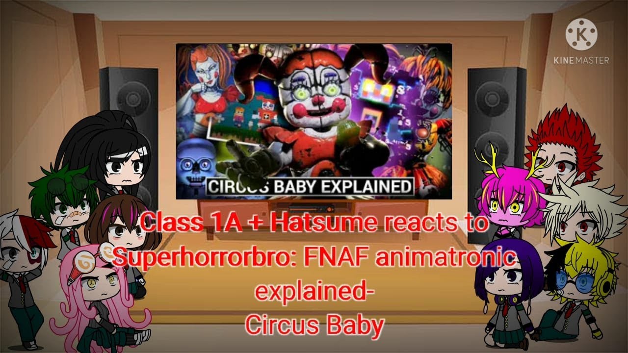 Class 1A + Mei Hatsume reacts to SuperhorrorBro: FNAF animatronic explained: Circus Baby