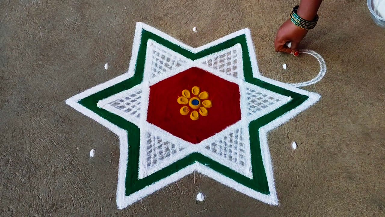 5×3 beautiful rangoli azhagiya kolam ❤️❤️❤️❤️❤️❤️