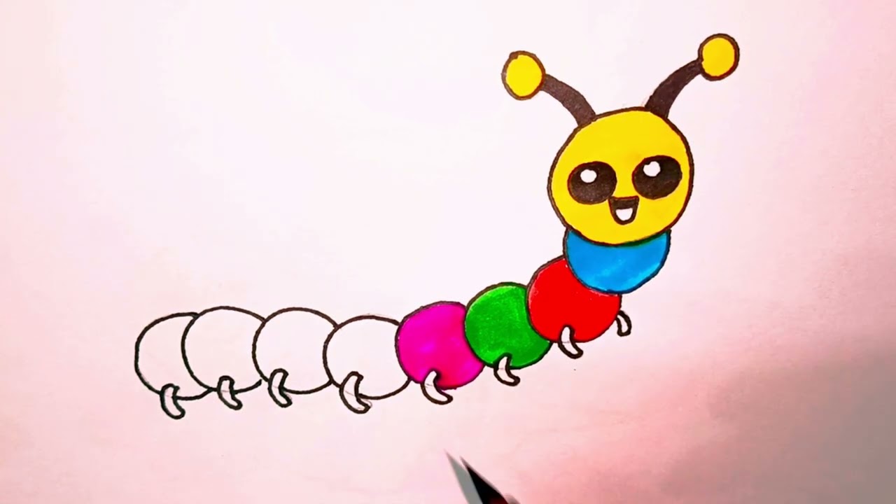 Fun Learning with Colorful Caterpillar 🌈🐛 Kids Educational Cartoon | Learn Colors & Nature. #viral