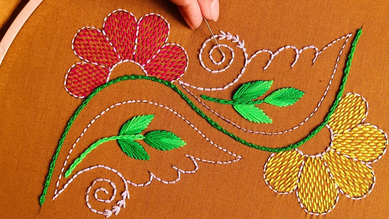 নকশী কাঁথা সেলাই ! Nokshi Katha,Hand Embroidery Traditional Bangladeshi Nokshi Katha Stitch Tutorial