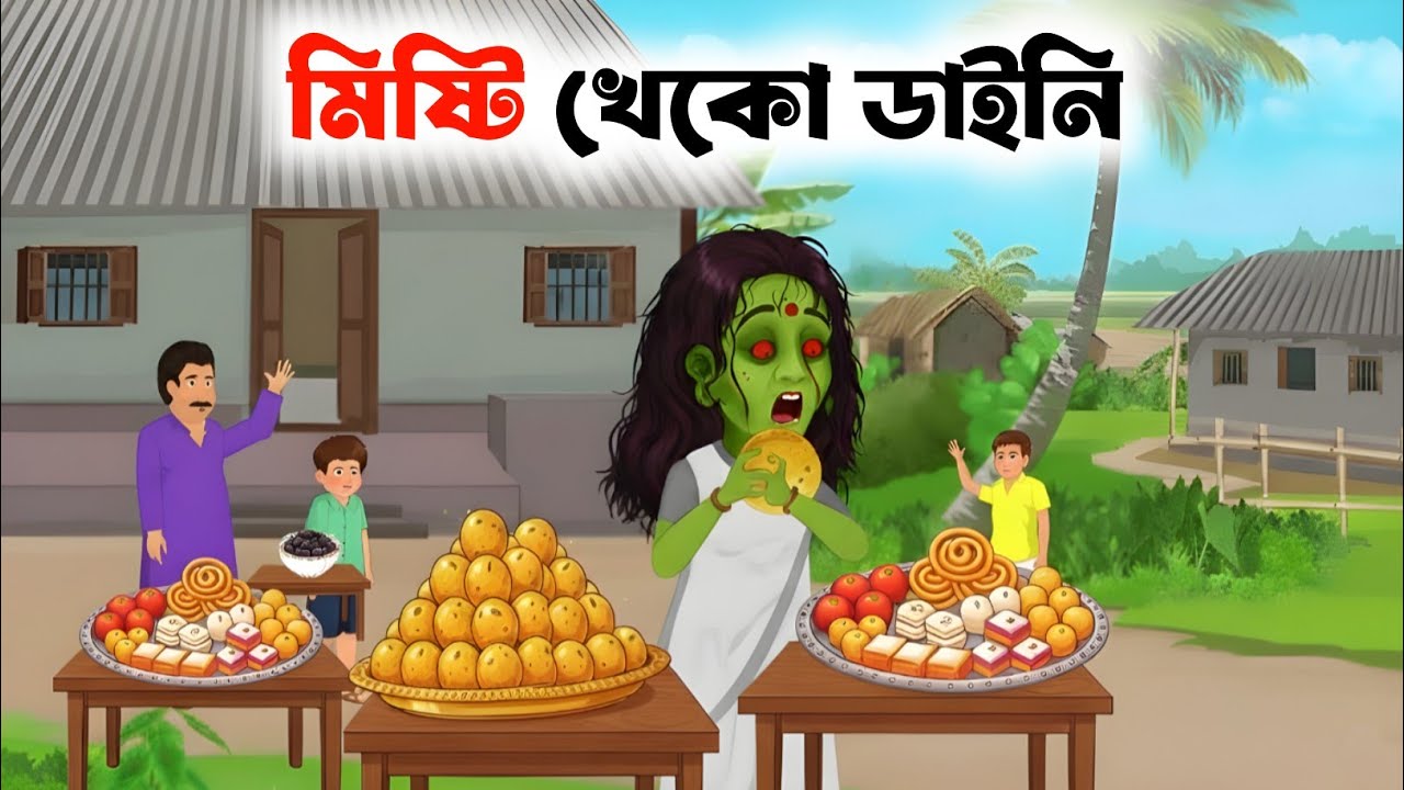 মিষ্টি খোকো ডাইনি ।। Mishti Khoko Daini ।। bangla moral stories ।। cartoon ।। Daini